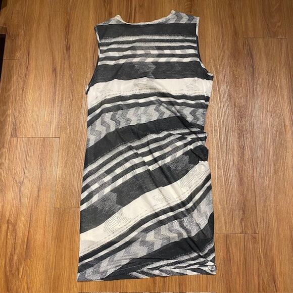 Thakoon Sleeveless Tank Dress Side Ruching Lined Striped Lightweight Women Small - Picture 2 of 10